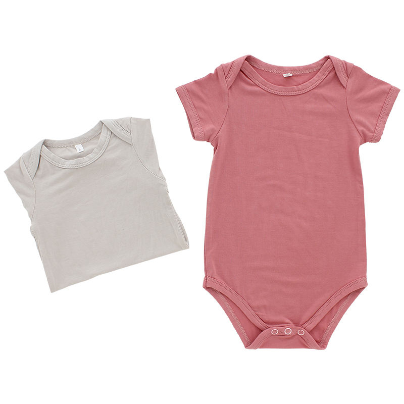 Классический детский комбинезон с короткими рукавами, мягкий бамбуковый комбинезон из спандекса и хлопка, экологически чистая одежда для малышей, весенне-летняя стильная одежда