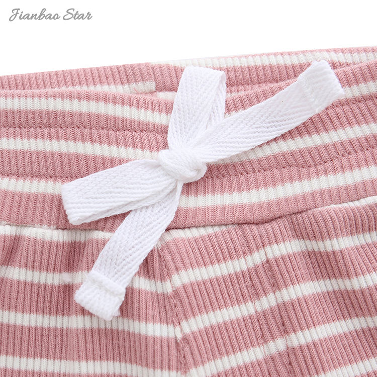 Лидер продаж, высококачественный удобный оптовый комплект из 100% хлопка, новый дизайн, летний костюм без рукавов в полоску, комплект детской одежды унисекс