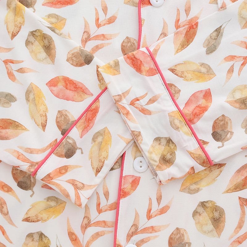 Пижамы для мам с длинными рукавами из высококачественной бамбуковой вискозы и пуговиц, женская одежда для сна, мягкое пижамное платье для мамы