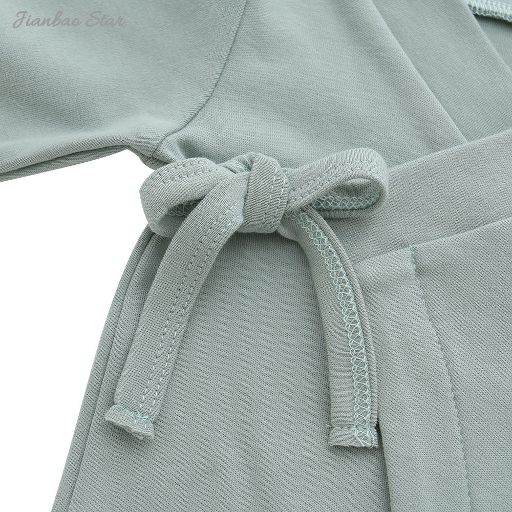 Фабричная горячая распродажа, новый дизайн, популярный индивидуальный цвет, детские комбинезоны с завязками по бокам и длинными рукавами на шнуровке, детская одежда