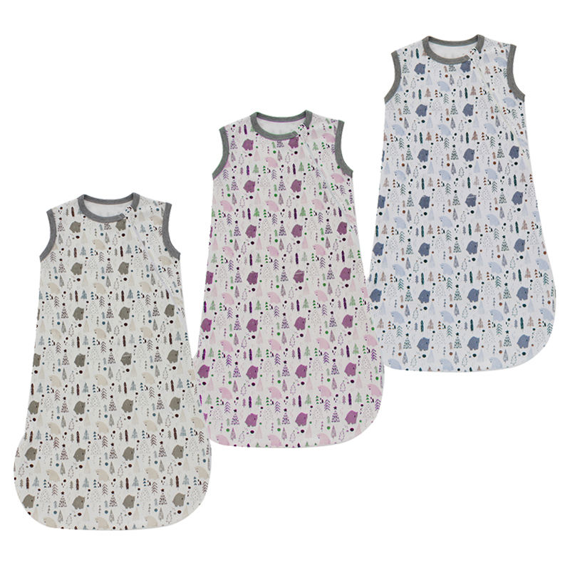 Оптовая продажа, детский спальный мешок с длинным рукавом на молнии, стильная одежда для сна для новорожденных, одежда унисекс для маленьких девочек и мальчиков, мешок для сна с принтом на заказ