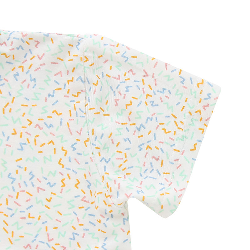 Детская одежда для малышей, комплект из двух предметов: топ с короткими рукавами и длинные штаны, однотонный детский пижамный комплект индивидуального дизайна