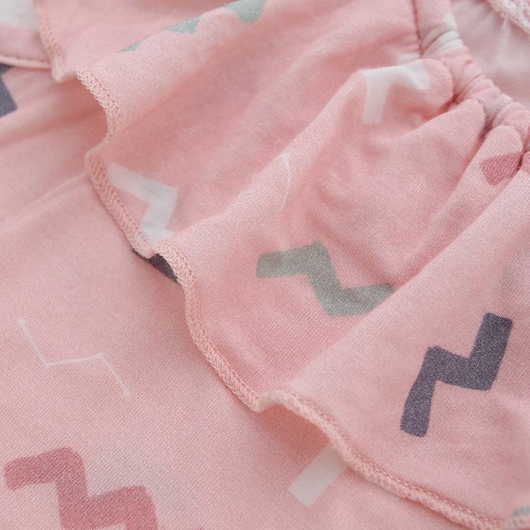 Детский комбинезон с милым дизайном и рюшами на рукавах, бамбуковый хлопковый трикотаж, удобная одежда для малышей, летняя одежда унисекс для малышей