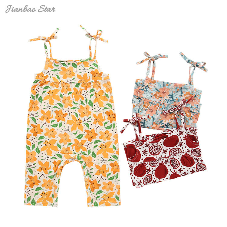 Новый стиль, детские подтяжки без рукавов с бантами, мягкая удобная бамбуковая ткань из спандекса, цветной узор, одежда для малышей