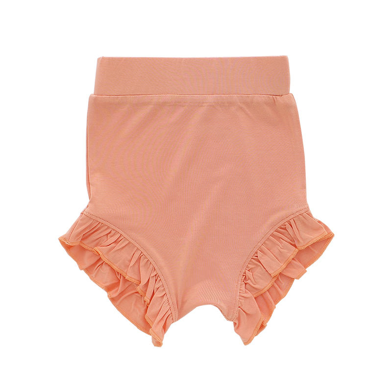 Лидер продаж, летний вязаный комбинезон для маленьких девочек из 95% бамбука и 5% спандекса с прекрасным дизайном с рюшами