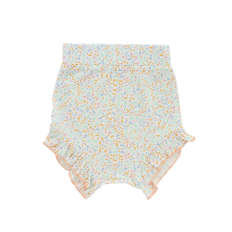 Лидер продаж, летний вязаный комбинезон для маленьких девочек из 95% бамбука и 5% спандекса с прекрасным дизайном с рюшами