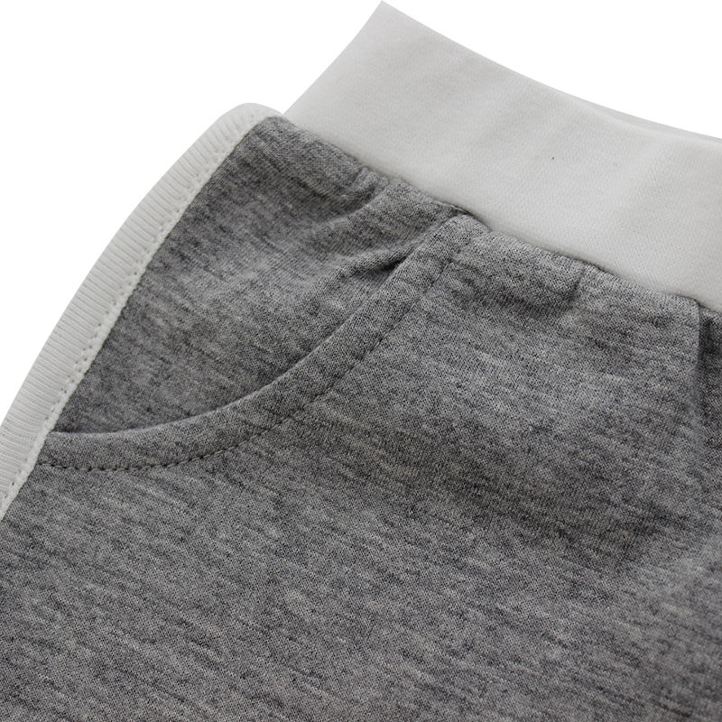 Комплекты детской одежды для малышей, 100% хлопок, вязаные топы и шорты с короткими рукавами, детские летние наряды из 2 предметов с дизайном карманов