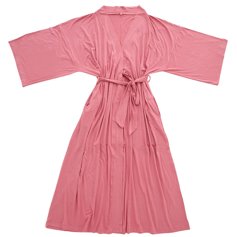 Новый дизайн для женщин и девочек OEM с принтом сплошной цвет летняя ночная рубашка повседневный стиль 95% бамбуковая вискоза и 5% спандекс ткань пижамный халат