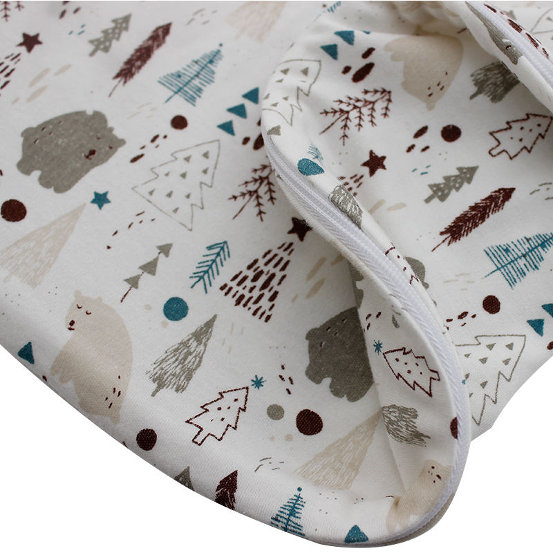 Оптовая продажа, детский спальный мешок с длинным рукавом на молнии, стильная одежда для сна для новорожденных, одежда унисекс для маленьких девочек и мальчиков, мешок для сна с принтом на заказ