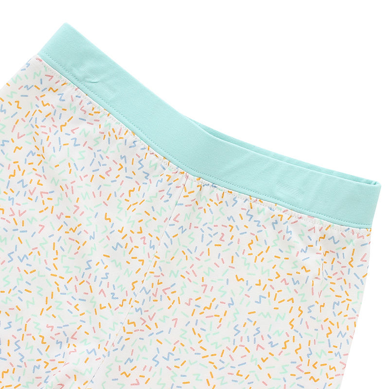 Детская одежда для малышей, комплект из двух предметов: топ с короткими рукавами и длинные штаны, однотонный детский пижамный комплект индивидуального дизайна