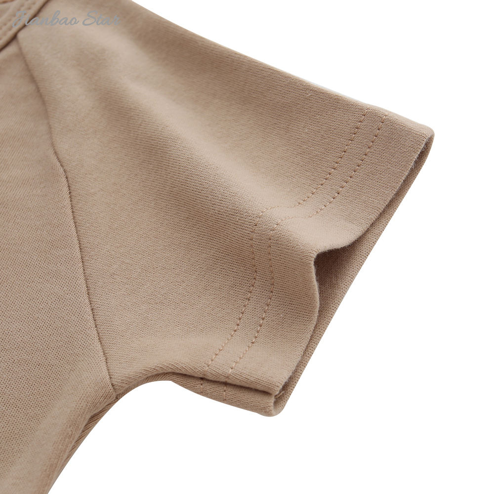 Новые поступления, Лидер продаж, модный вязаный летний комбинезон с красивым узором и короткими рукавами, двусторонняя молния, детский комбинезон