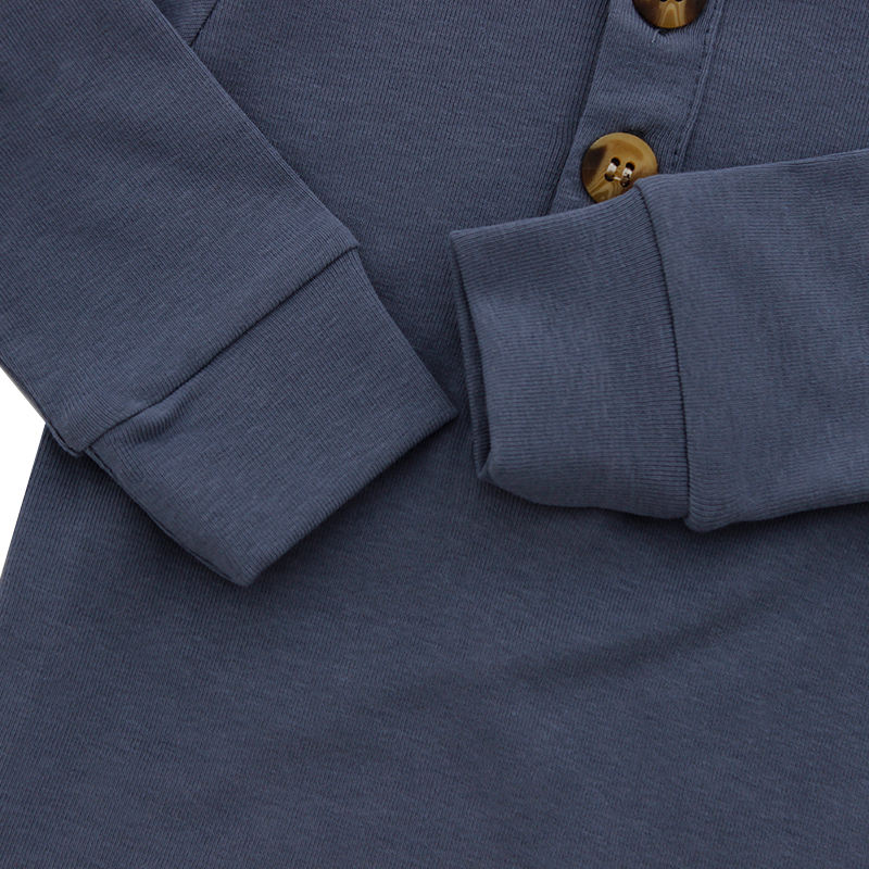 Оптовая продажа, одежда для новорожденных, пижамы для младенцев, одежда для сна, одежда из 100% хлопка, однотонный комплект одежды для малышей с длинными рукавами