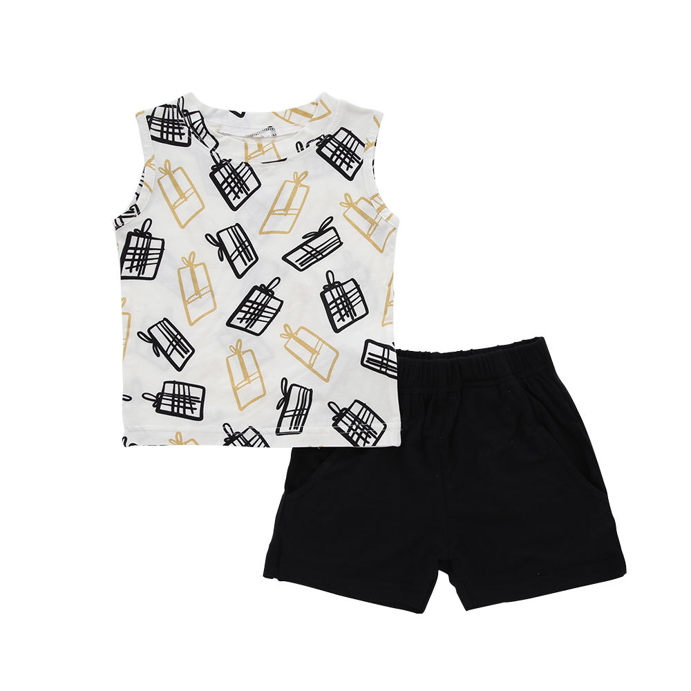 Комплекты детской одежды Топы без рукавов и шорты Брюки 100% хлопок Трикотаж унисекс Оптовая продажа Детская одежда Премиум-одежда для малышей