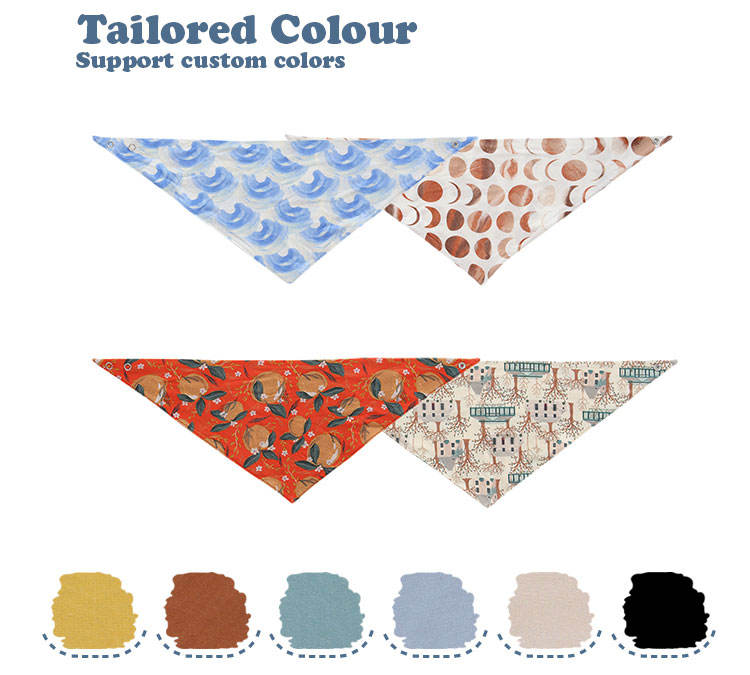 Прямая продажа с фабрики, 100% хлопок, детские нагрудники для малышей, милые индивидуальные нагрудники, хит продаж, легко чистящиеся милые фартуки, треугольные детские нагрудники