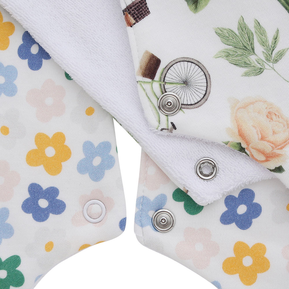 Оптовая цена по прейскуранту завода-изготовителя, 100% хлопок, бамбук, детские нагрудники для малышей, милый индивидуальный заказ, хит продаж, фартук с цветком, как детские нагрудники