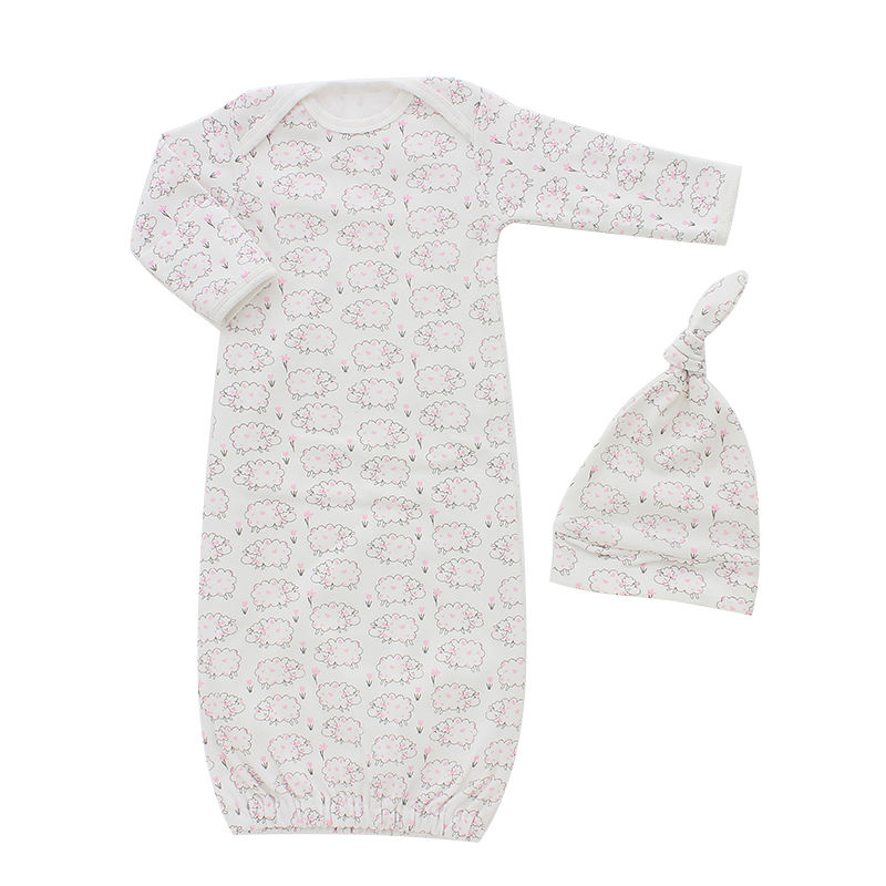 Оптовая продажа, комплект детского спального мешка со шляпой, одежда с длинными рукавами и воротником-конвертом, одежда унисекс, одежда для сна для маленьких девочек и мальчиков, подарочный набор