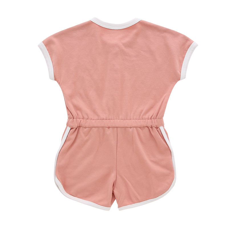 Оптовая продажа, комбинезон для малышей, детская одежда с короткими рукавами, однотонный, из бамбука, спандекса, хлопка, мягкая одежда для малышей, приемлемый по индивидуальному заказу