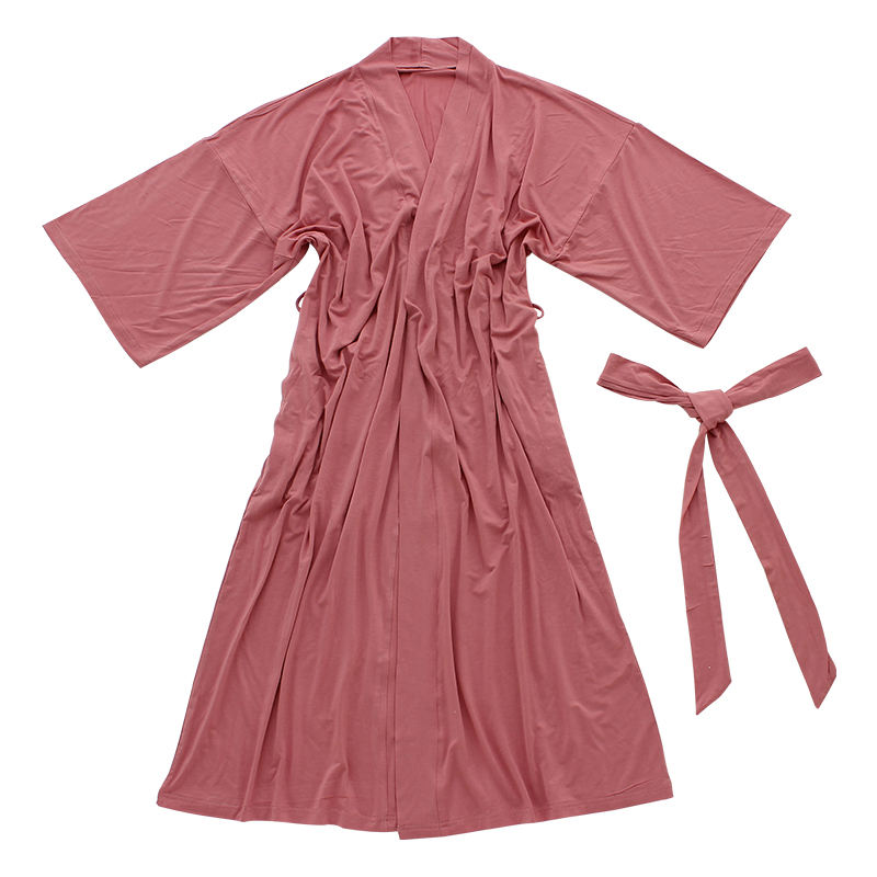 Новый дизайн для женщин и девочек OEM с принтом сплошной цвет летняя ночная рубашка повседневный стиль 95% бамбуковая вискоза и 5% спандекс ткань пижамный халат