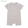 Одежда для новорожденных, однотонный комбинезон из бамбука, спандекса и хлопка, летние комбинезоны унисекс с короткими рукавами, одежда для сна на заказ, OEM принимается