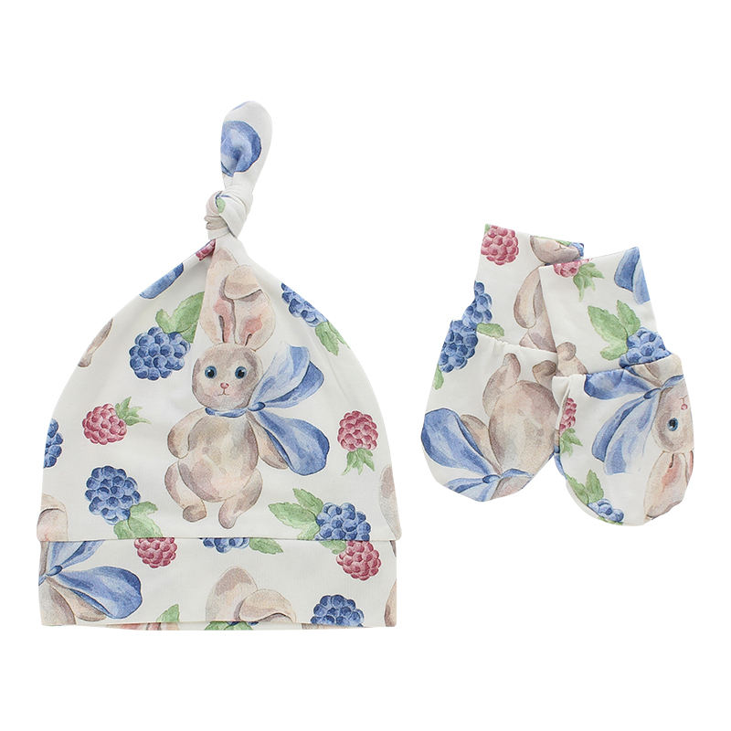 Одежда для сна, целые комплекты из 4 предметов для новорожденных, всесезонные пижамные комплекты с шапкой, варежками и одеялом, подарочные наборы для детей Infabt