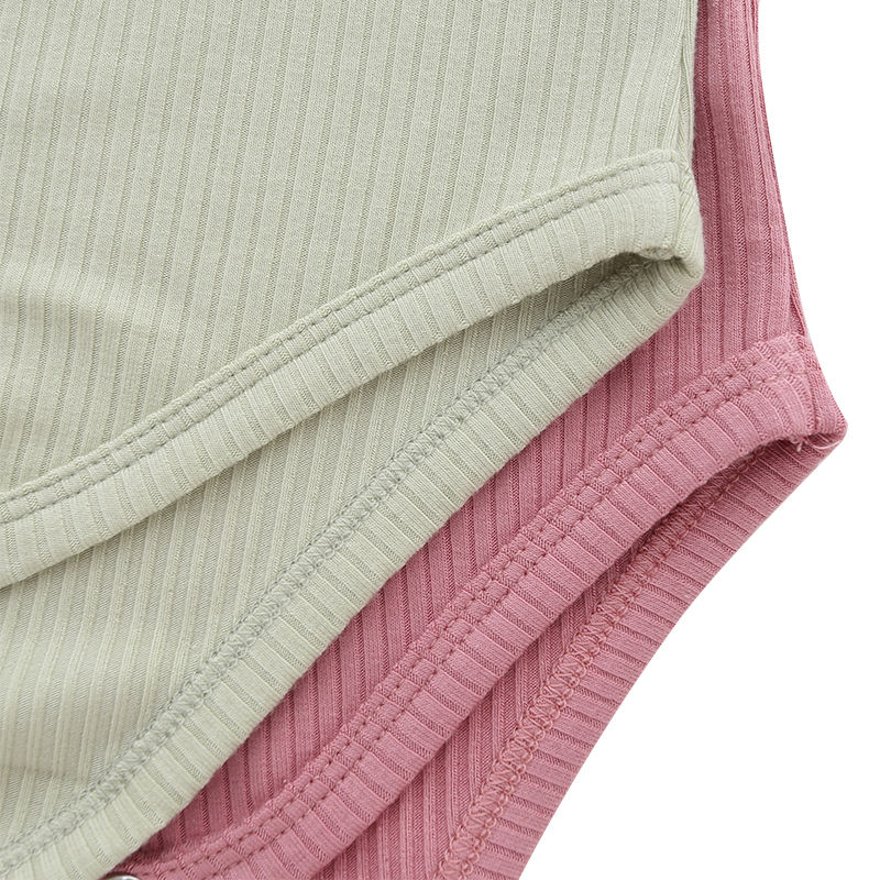 Лидер продаж, высокое качество, 100% хлопок, вязаный на заказ, оптовая продажа, пуговицы, без рукавов, унисекс, детские комбинезоны для новорожденных