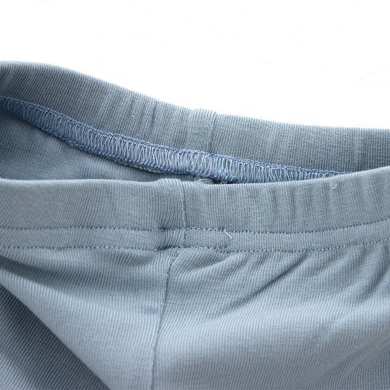 Костюмы с длинными рукавами, комплект из бамбука, спандекса, хлопка, мягкие детские пижамы, унисекс, детская одежда, экологически чистая повседневная одежда из 2 предметов