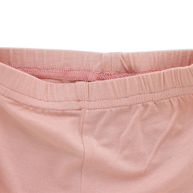 Новинка, хит продаж, детские штаны с тройными рюшами для маленьких девочек, розовые штаны из смеси бамбука и спандекса на заказ, штаны для маленьких детей