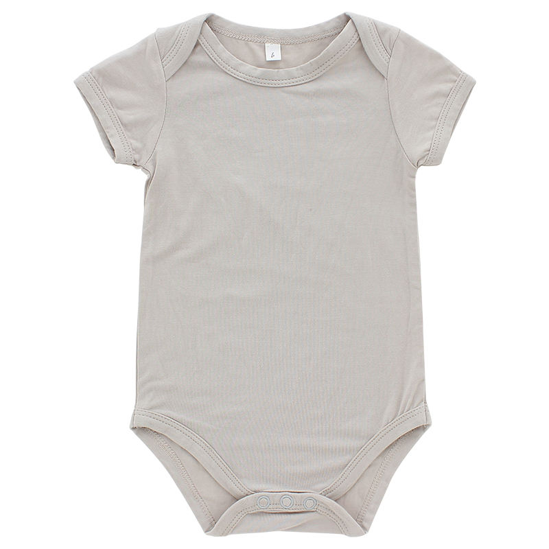 Классический детский комбинезон с короткими рукавами, мягкий бамбуковый комбинезон из спандекса и хлопка, экологически чистая одежда для малышей, весенне-летняя стильная одежда