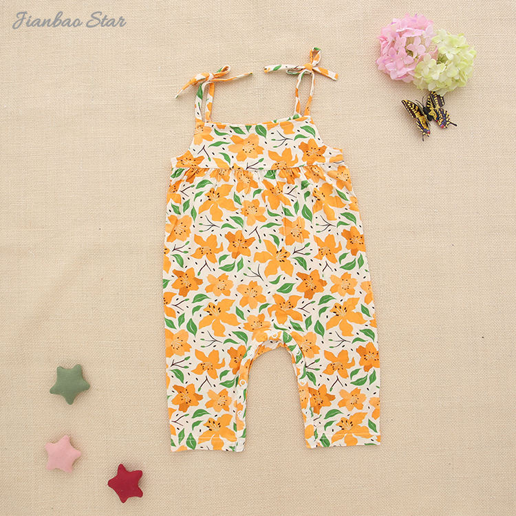 Оптовая продажа, детская одежда на подтяжках, индивидуальный цветной узор, летняя одежда без рукавов на кнопках, комплект детских комбинезонов для девочек и мальчиков