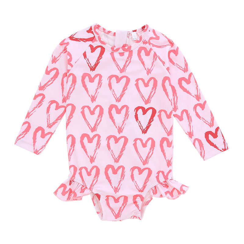 Комбинезон с красочным принтом для маленьких девочек, высококачественный вязаный комбинезон с длинными рукавами из 95% бамбука и 5% спандекса, летние детские комбинезоны для девочек